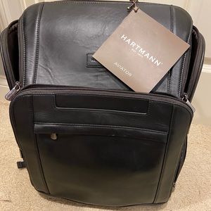 NWT Hartmann leather Aviator backpack